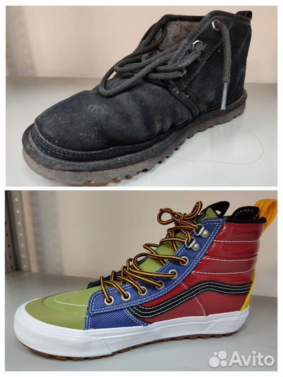 Химчистка обуви из замши-нубука