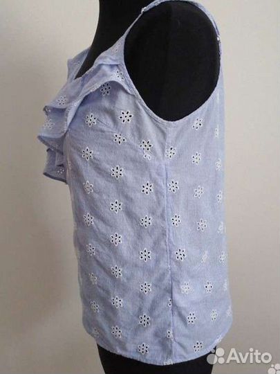 Топ женский с воланом хлопок 48 H&M hm