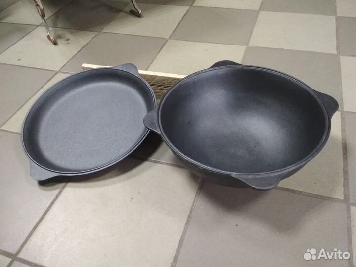 Казан с крышкой 12л