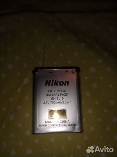 Аккумулятор для фотоаппарата nikon EN-EL19