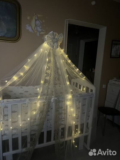 Балдахин для детской кроватки с кронштейном