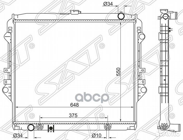Радиатор Toyota Hilux Pick Up 15- / Fortuner 15