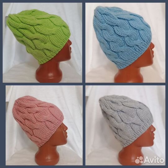 Вязанные шапки ручной работы
