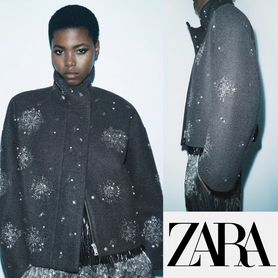 Бомбер zara С пайетками