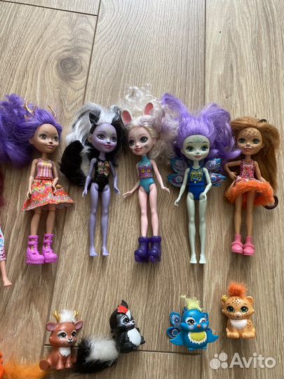 Куклы enchantimals оригинал + питомцы к ним