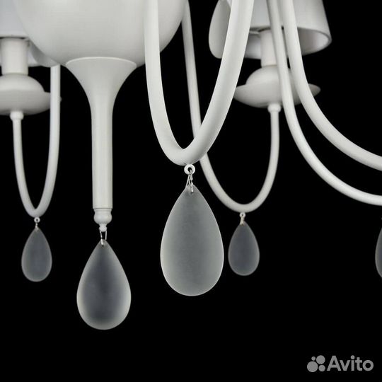 Люстра подвесная металл и текстиль модерн