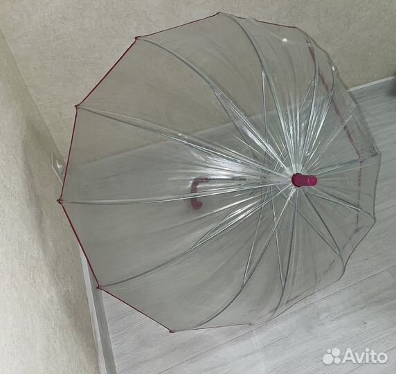 Не применяли Зонт свадебный и прозрачный зонтик
