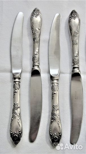 Нож столовый Мельхиор СССР клеймо зиш