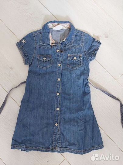 Платье джинсовое для девочки 104