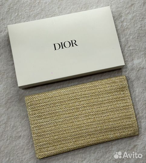 Плетеная косметичка Dior в коробке