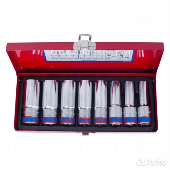 Набор глубоких торцевых головок king tony 4208MR