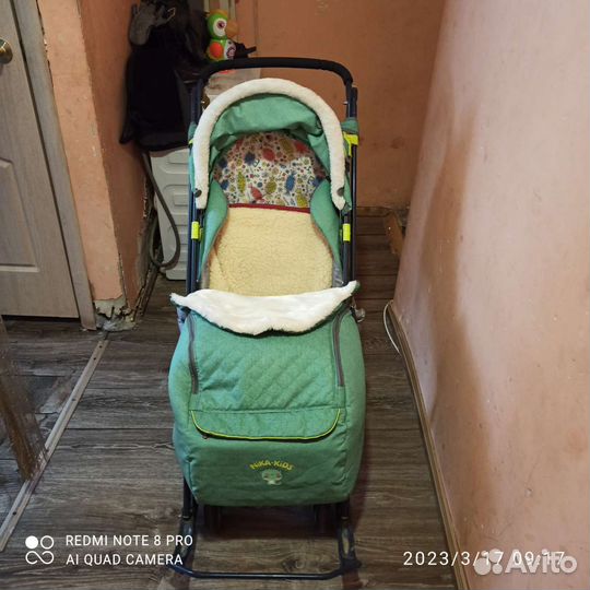 Детские санки коляска ника
