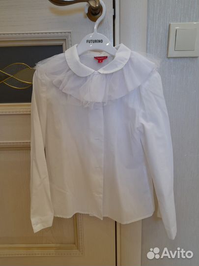 Блузка белая для девочки 134