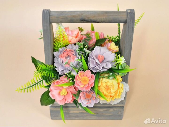 Букет из мыльных цветов