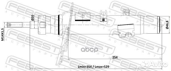 Амортизатор передний левый GAS.twin tube