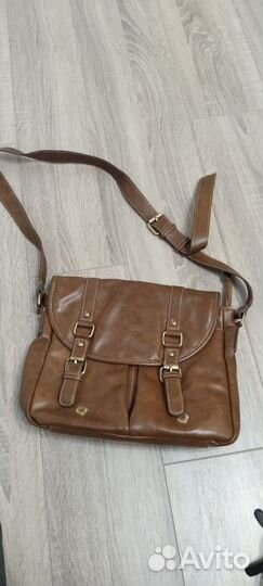 Мужская кожаная сумка через плечо бу