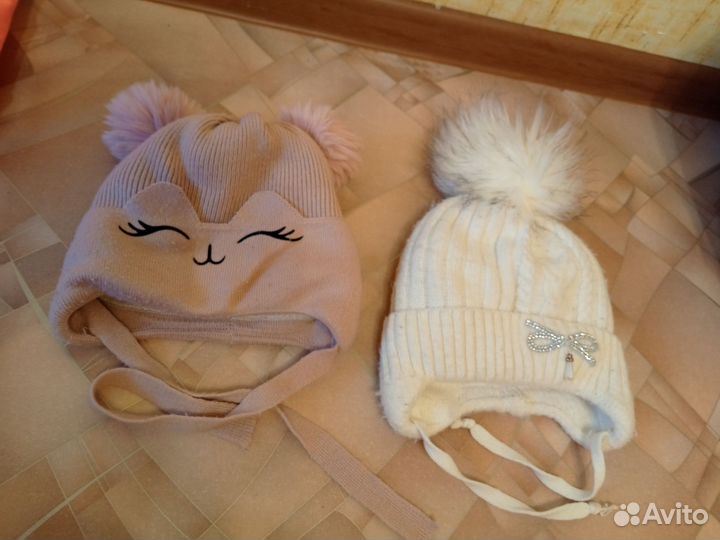 Шапки на девочку от 1 до 5 лет