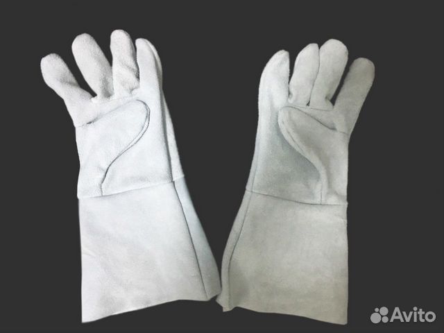 Краги спилковые пятипалые