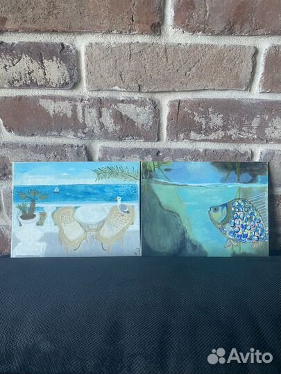 Картина маслом рыбка