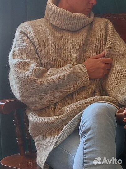 Свитер оверсайз натуральная шерсть