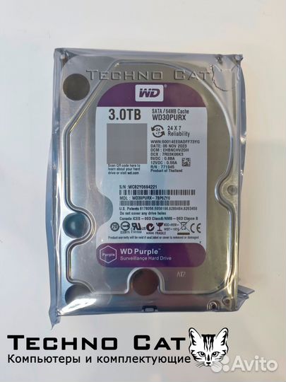 Новые жесткие диски WD Purple 1-4тб