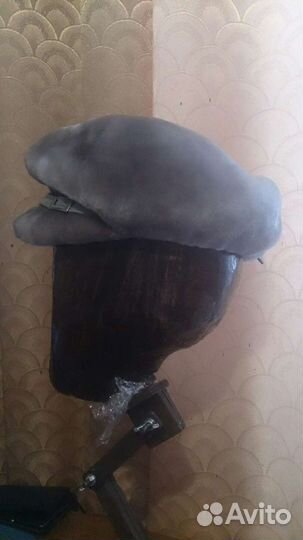 Женская шапка-берет из мутона