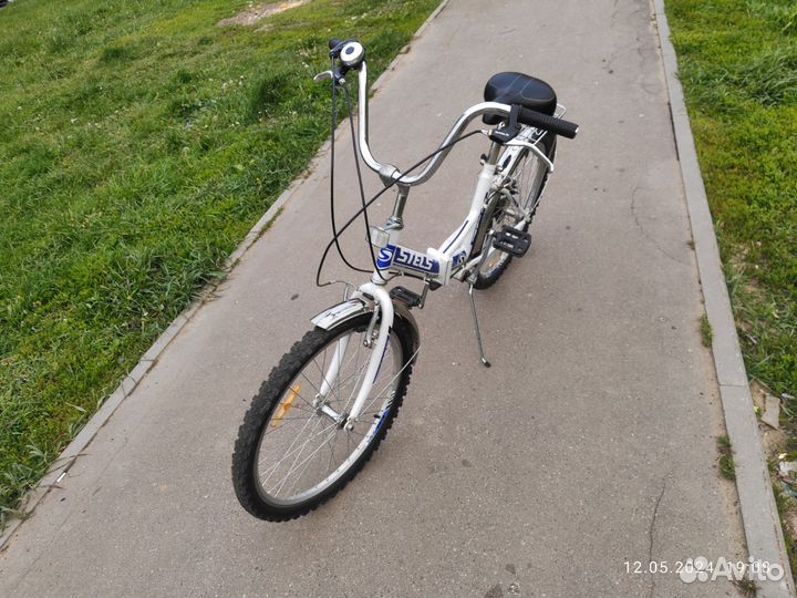 Велосипед stels Pilot 750 (белый, синий)