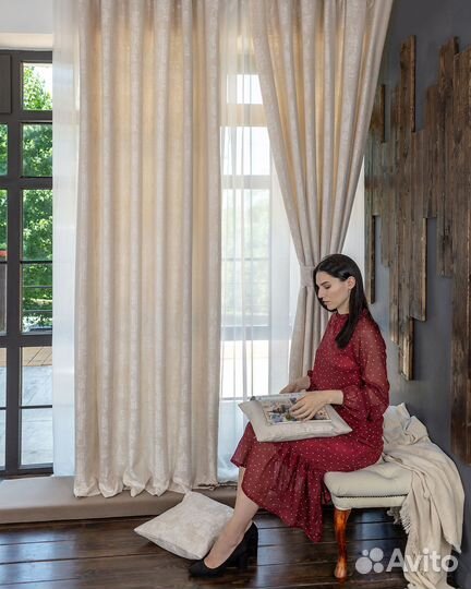 Шторы мрамор Зарина молочный