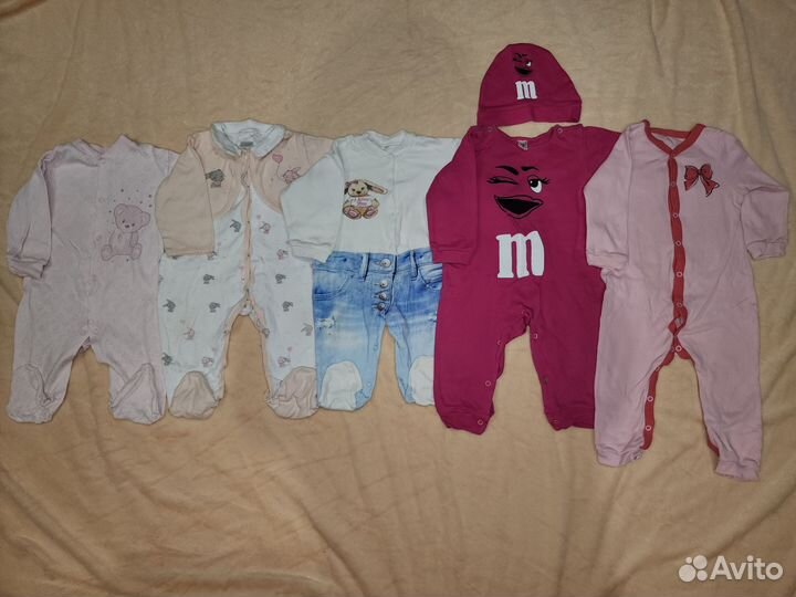 Вещи пакетом на девочку 74 размер