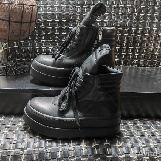 Rick owens geobasket double bumper black