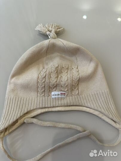 Шапочка 54 и теплая курточка 9-12мес мальчик