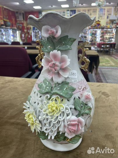 Ваза для цветов керамика ручной работы