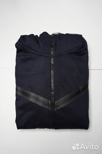 Зип-Худ Nike Tech Fleece темно-синий