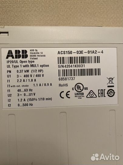 Частотный преобразователь ABB ACS150-03E-01A2-4