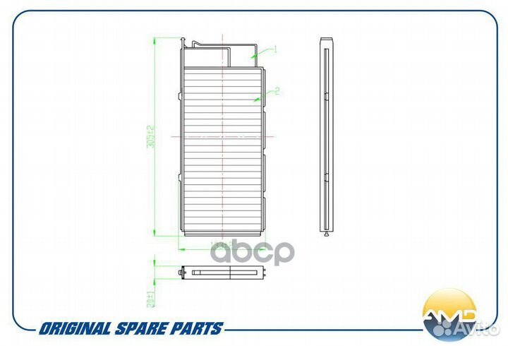 Фильтр салонный (2шт) amdfc796 AMD