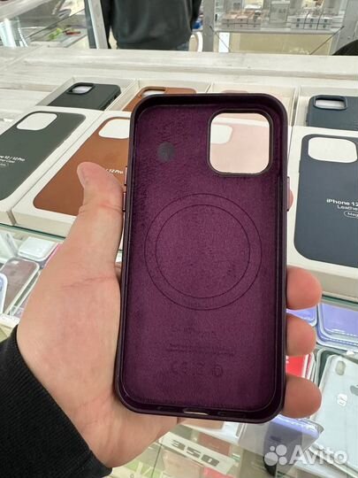 Чехол на iPhone 12/12 pro MagSafe кожа