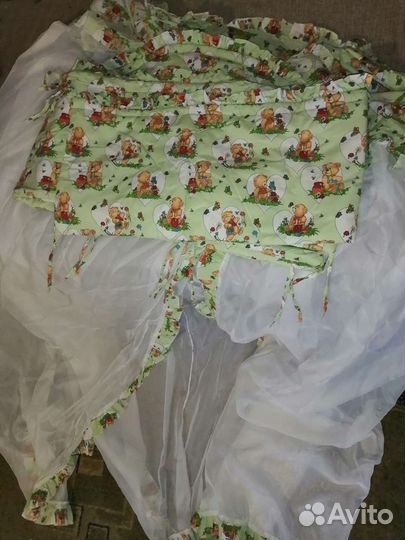 Бортики и балдахин в кроватку