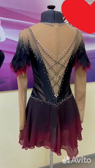 Платье для выступлений фигурное катание 148-160 см