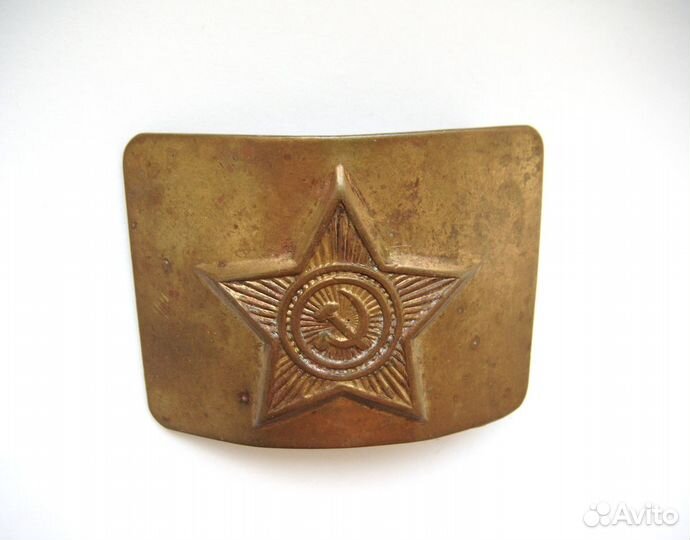 Пряжка пряга бляха Латунь солдат ремень СССР