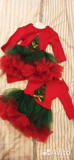 Платье платья-боди для девочки 62 новогодние