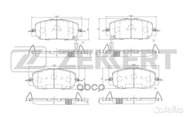 Колодки торм. диск. передн. Honda CR-V V 16- H