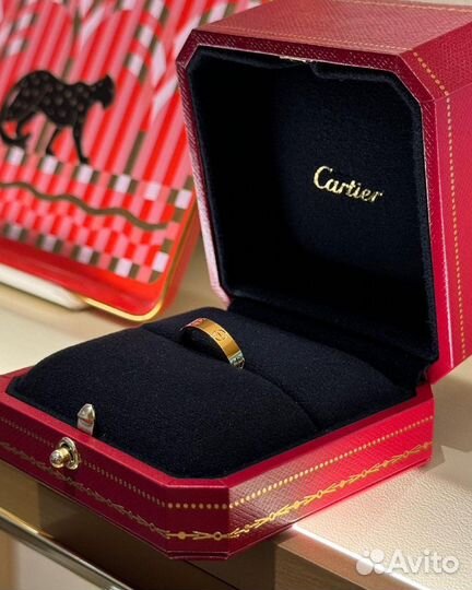 Кольцо cartier love жёлтое золото