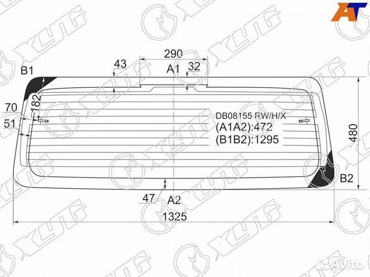 Стекло заднее Jeep Grand Cherokee ZJ