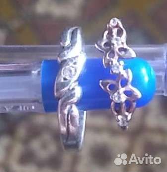 Кольцо серебро 925, с алмазами