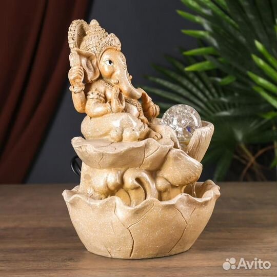 Фонтан 'Ганеша' бежевый мрамор 30х20 см