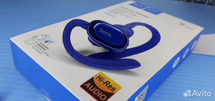 Гарнитура блютуз Hoco Premium Дизайн Blue