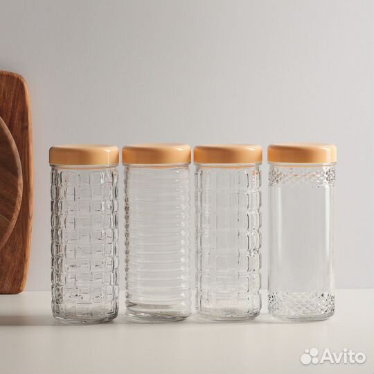 Банка с крышкой 0, 85л, стекло