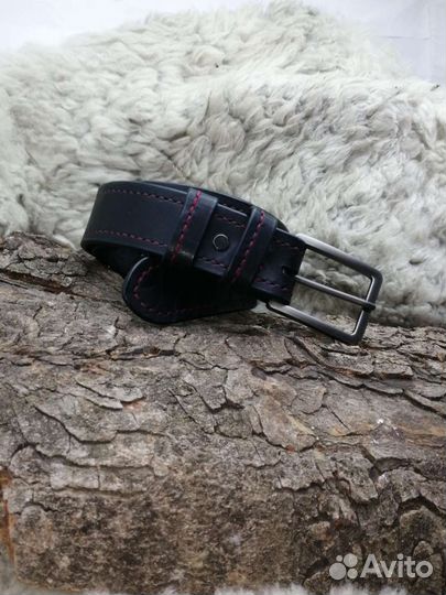 Мужской кожаный ремень ручной работы