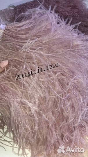 Перья страуса пастельных тонов