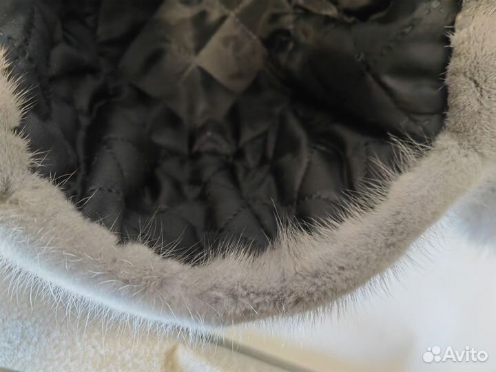 Шапка норковая женская с ушками